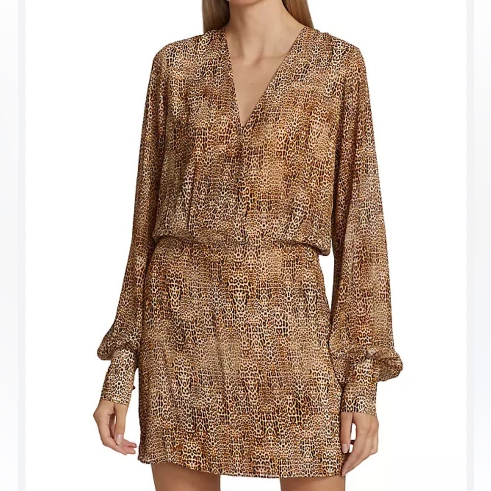 Alexis Doula animal print mini dress